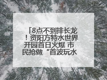 8点不到排长龙！资阳方特水世界开园首日火爆 市民抢做“首波玩水达人”