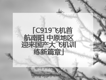 C919飞机首航南阳 中原地区迎来国产大飞机训练新篇章